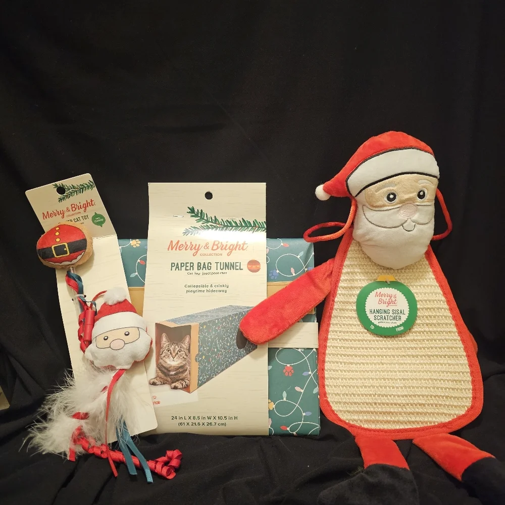 Merry & Bright Cat Christmas Toy Set